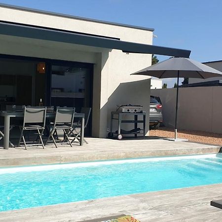 Jolie villa dans résidence avec piscine chauffée privée Lecci Exterior foto